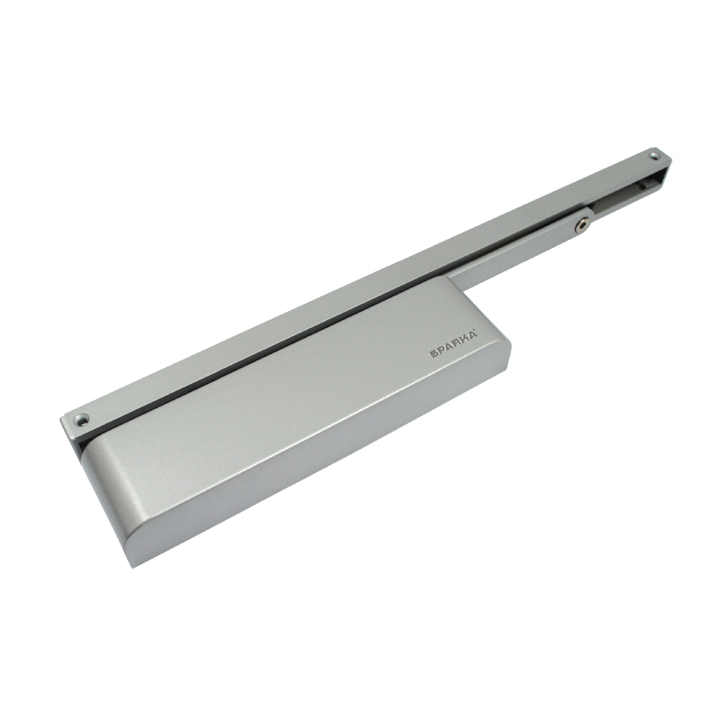 S50 Silver Slide Arm Door Closer with Cover, High Performance Cam